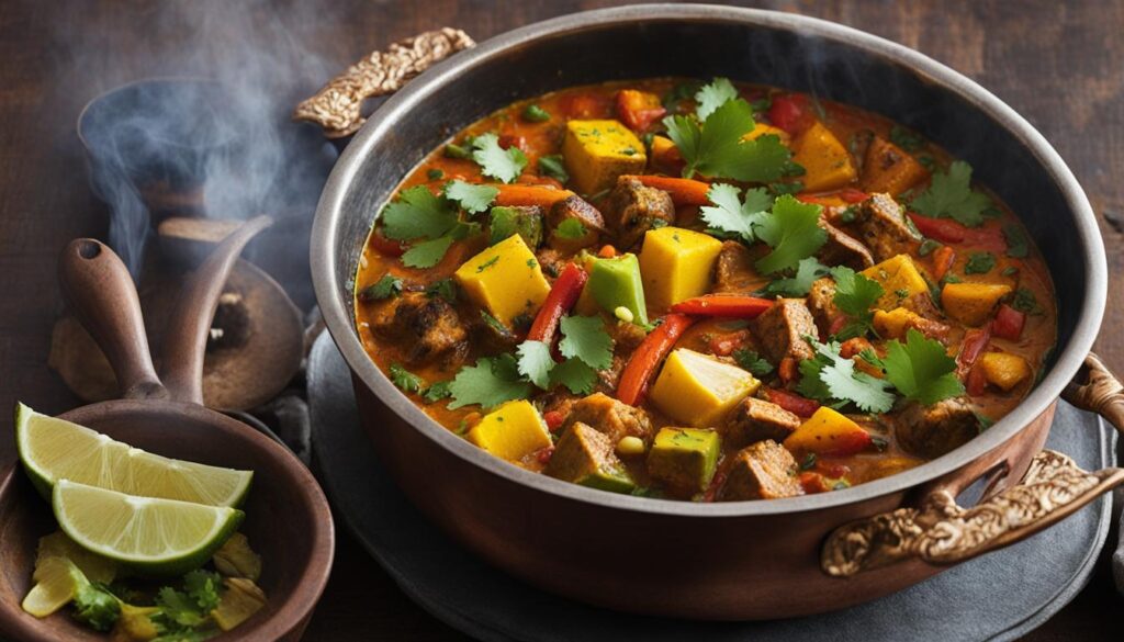 simmering Indian dish